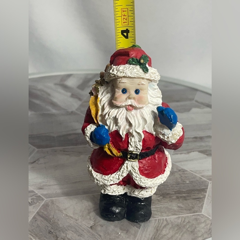 Vintage Festive Santa Claus Figurine Hand Painted Christmas Holiday Decor - Picture 6 of 7
